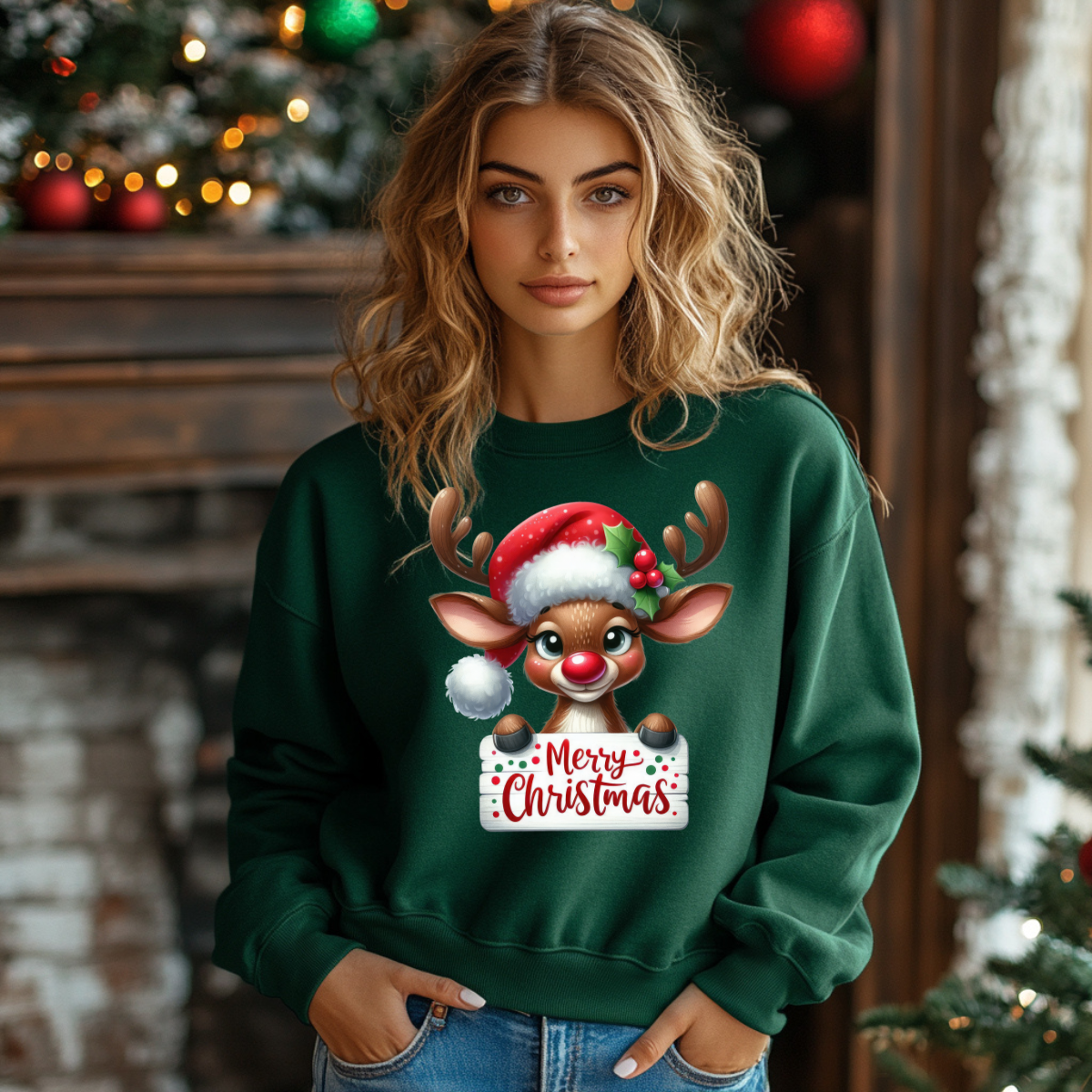 Sweatshirt Natal Verde "Rena"