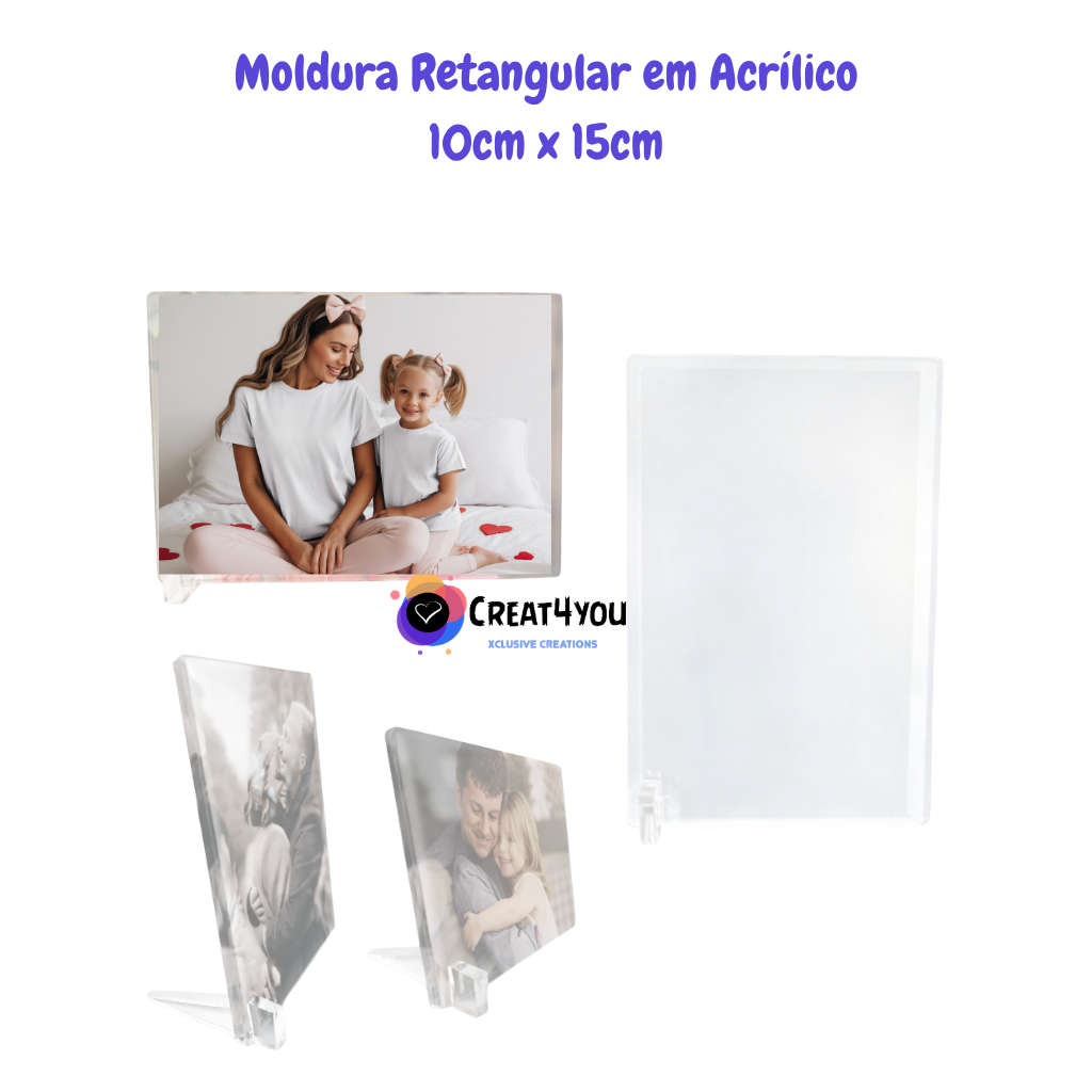 Moldura Retangular em Acrílico