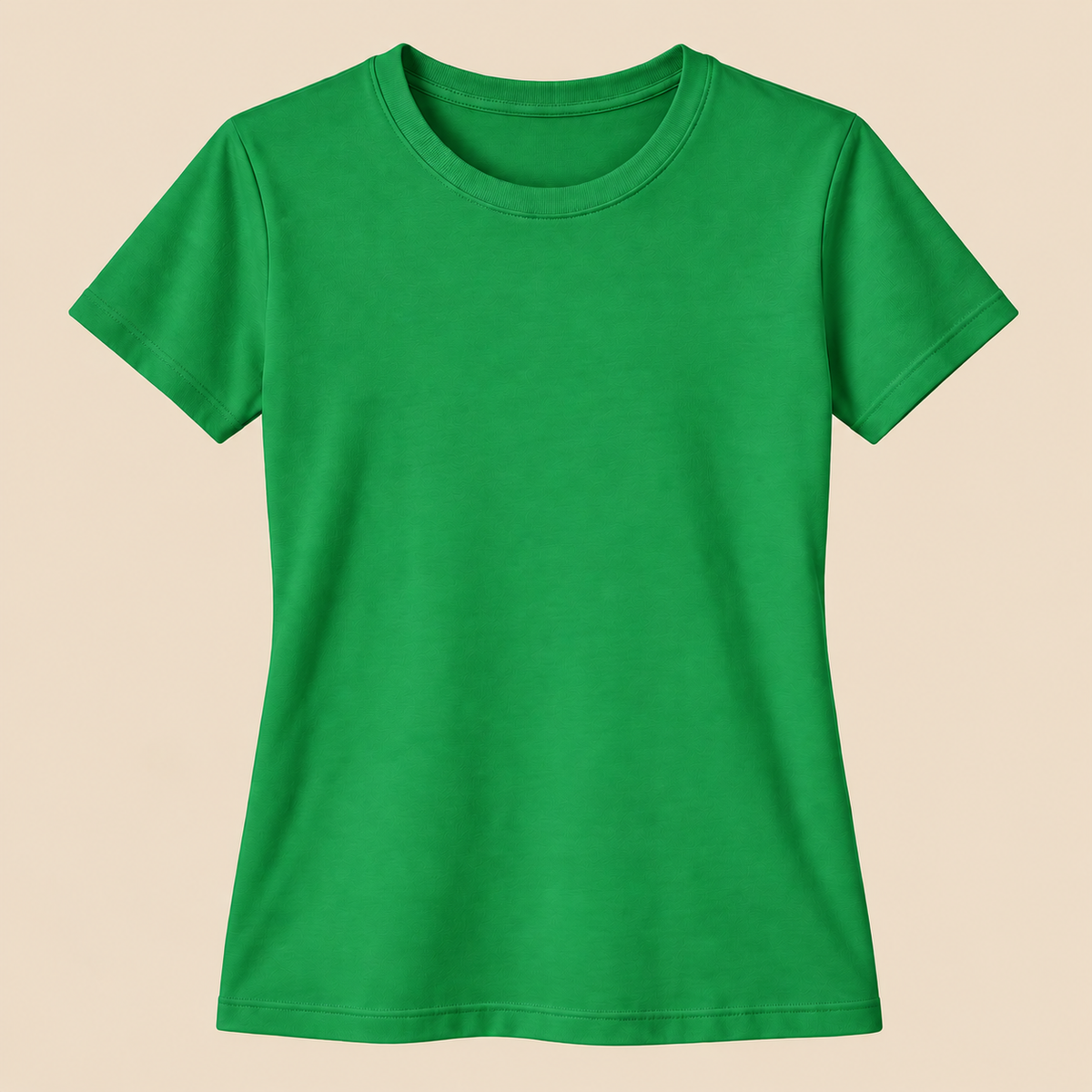 T-shirt verde em fundo bege — Creat4you