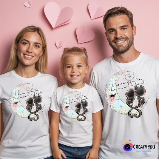 Conjunto 3 ❤️T-shirts  "To the Moon"