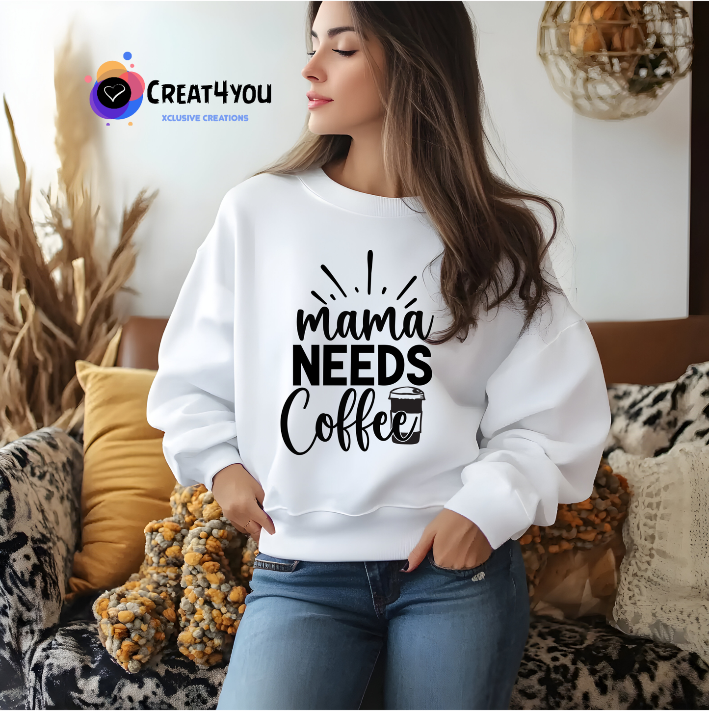 Sweatshirt Coffee — Presente Personalizado para o Dia da Mãe