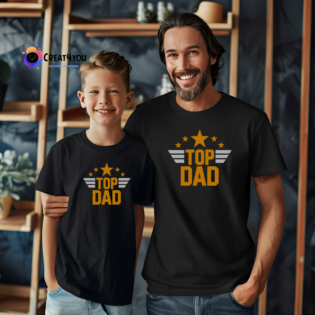 Conjunto T-shirts🥇Pai e Filho "Top Dad"