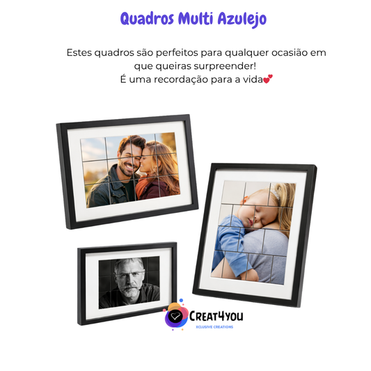 Quadro Multi-Azulejos Personalizado – Cria Memórias Únicas