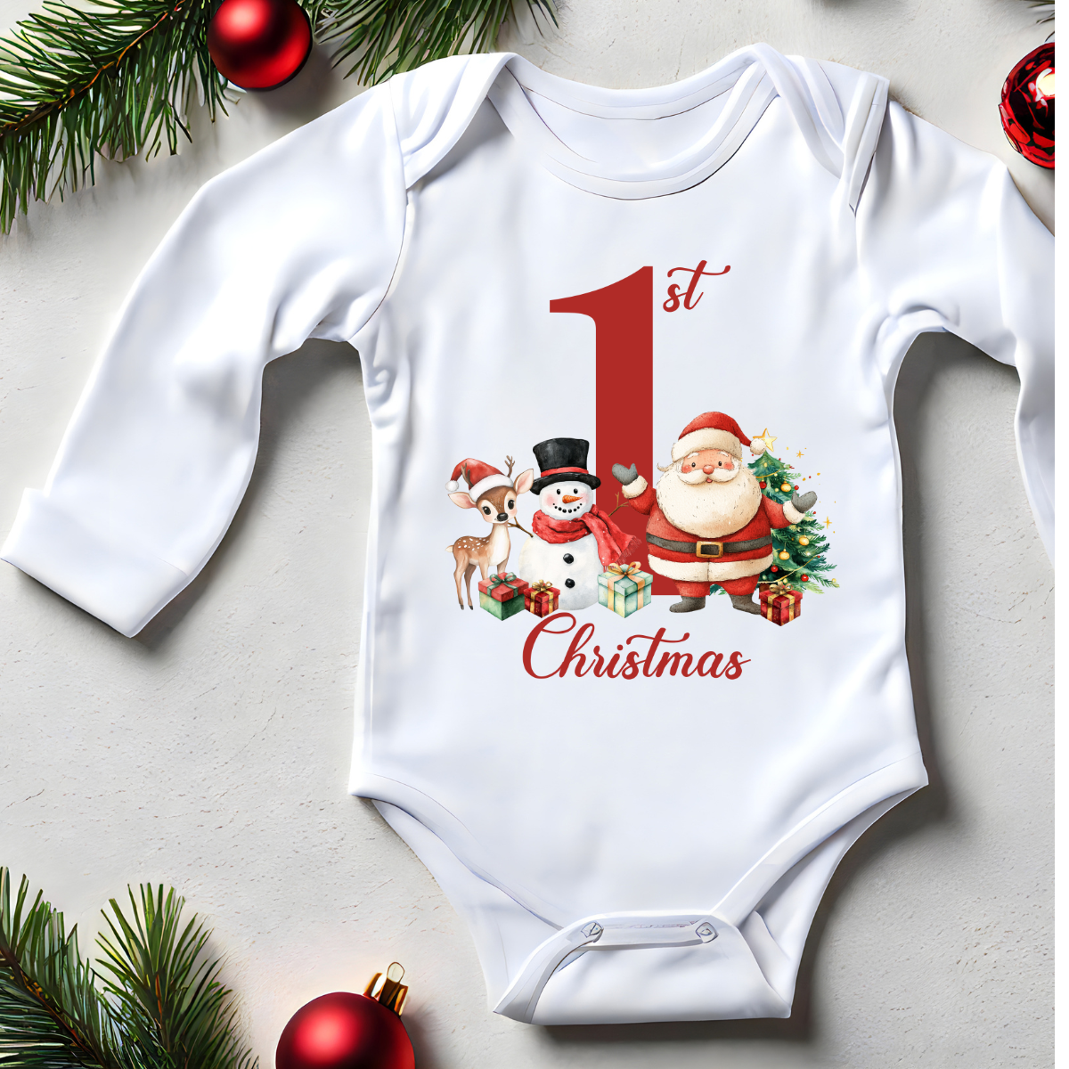 Body Bebé First Natal Vermelho