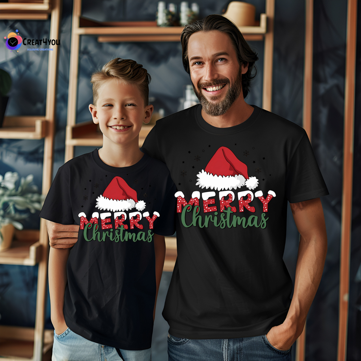 Conjunto Pai e Filho 🎄 Gorro Natal