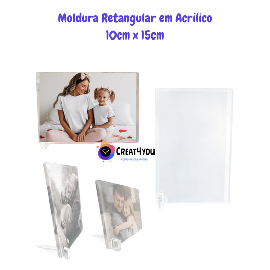 Moldura Retangular em Acrílico