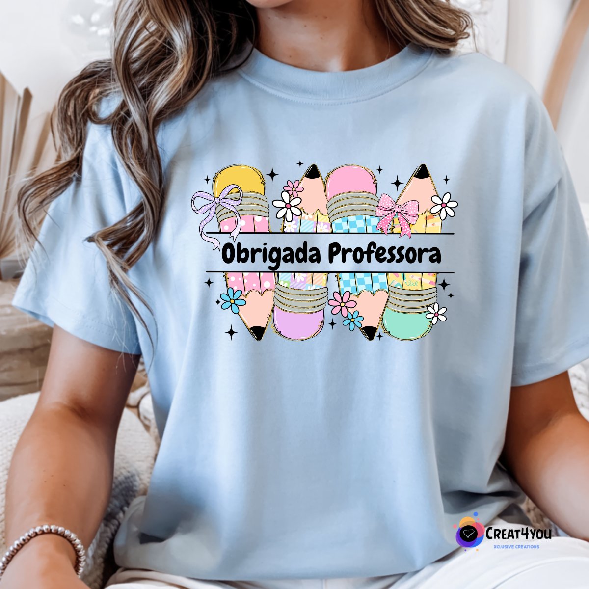 T-Shirt Obrigada Professora 👩‍🎓 – Presente Personalizado Único