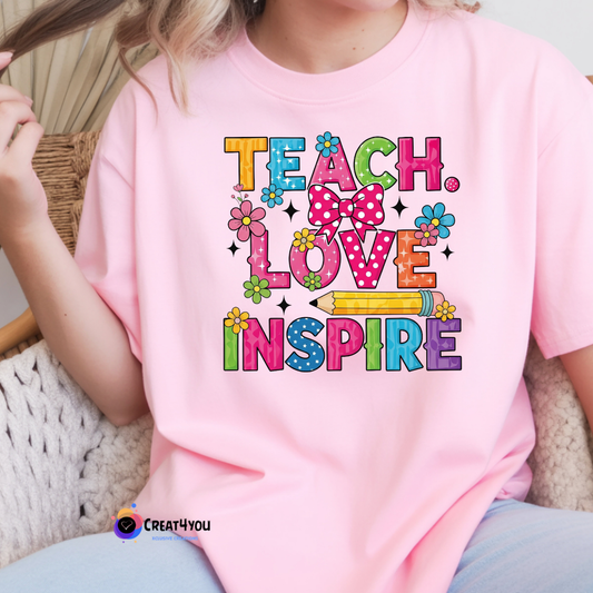 T-Shirt Professora 👩‍🎓 Inspire – Presente Personalizado Único