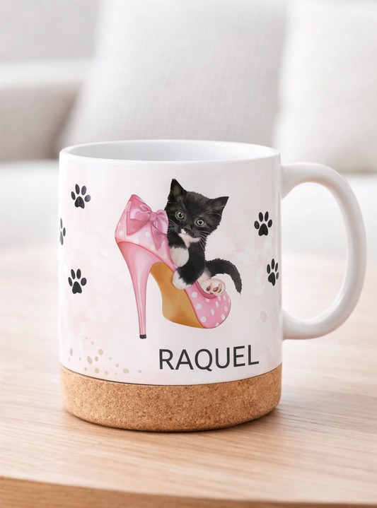 Caneca de Grês "Pet MUM" com Base em Cortiça