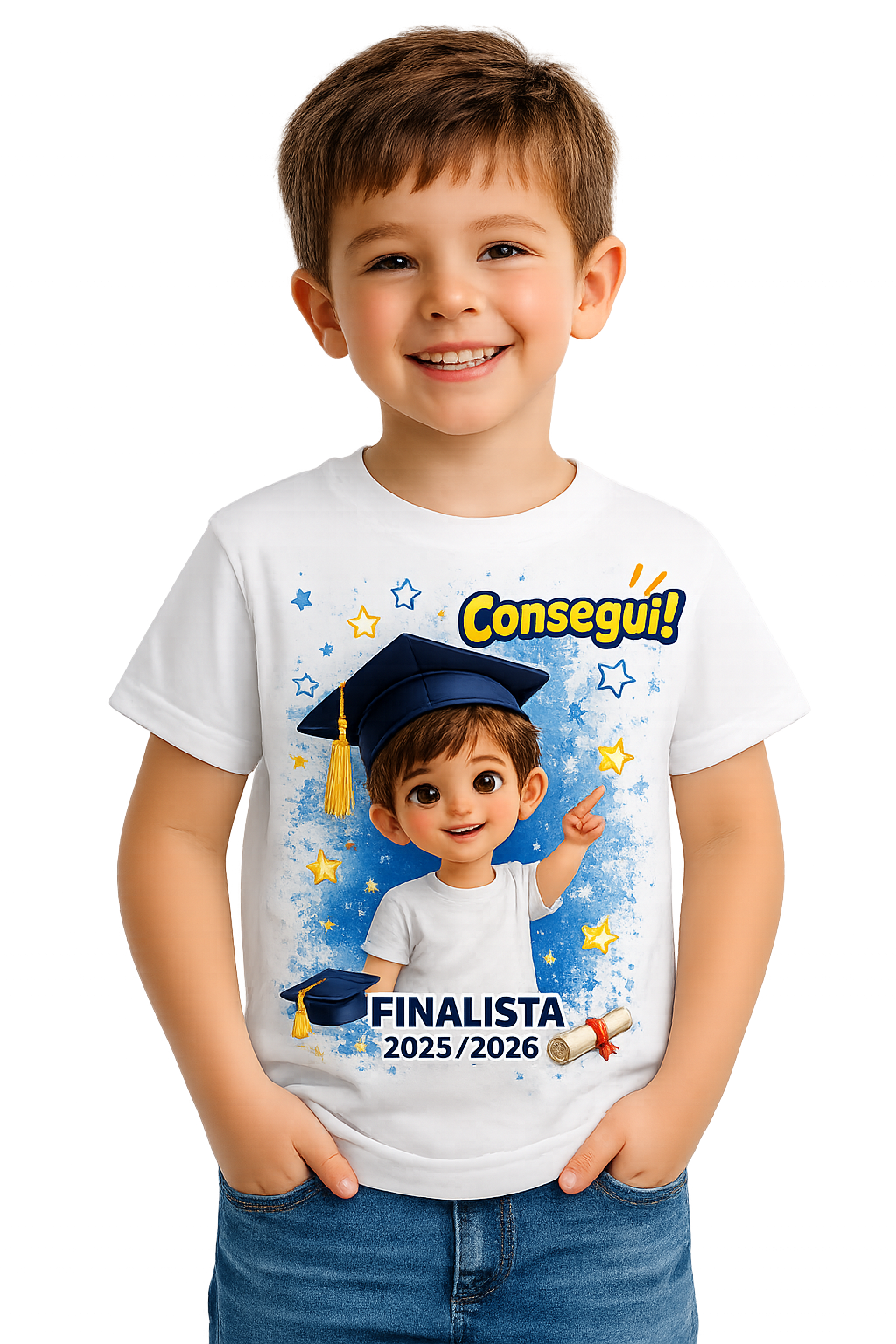 T-Shirt Finalistas com Foto – Presente Personalizado Único
