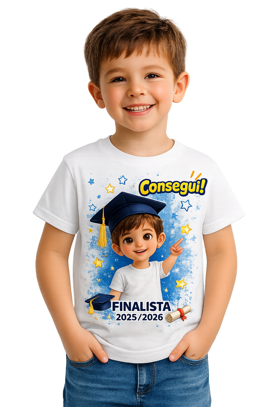 T-Shirt Finalistas com Foto – Presente Personalizado Único