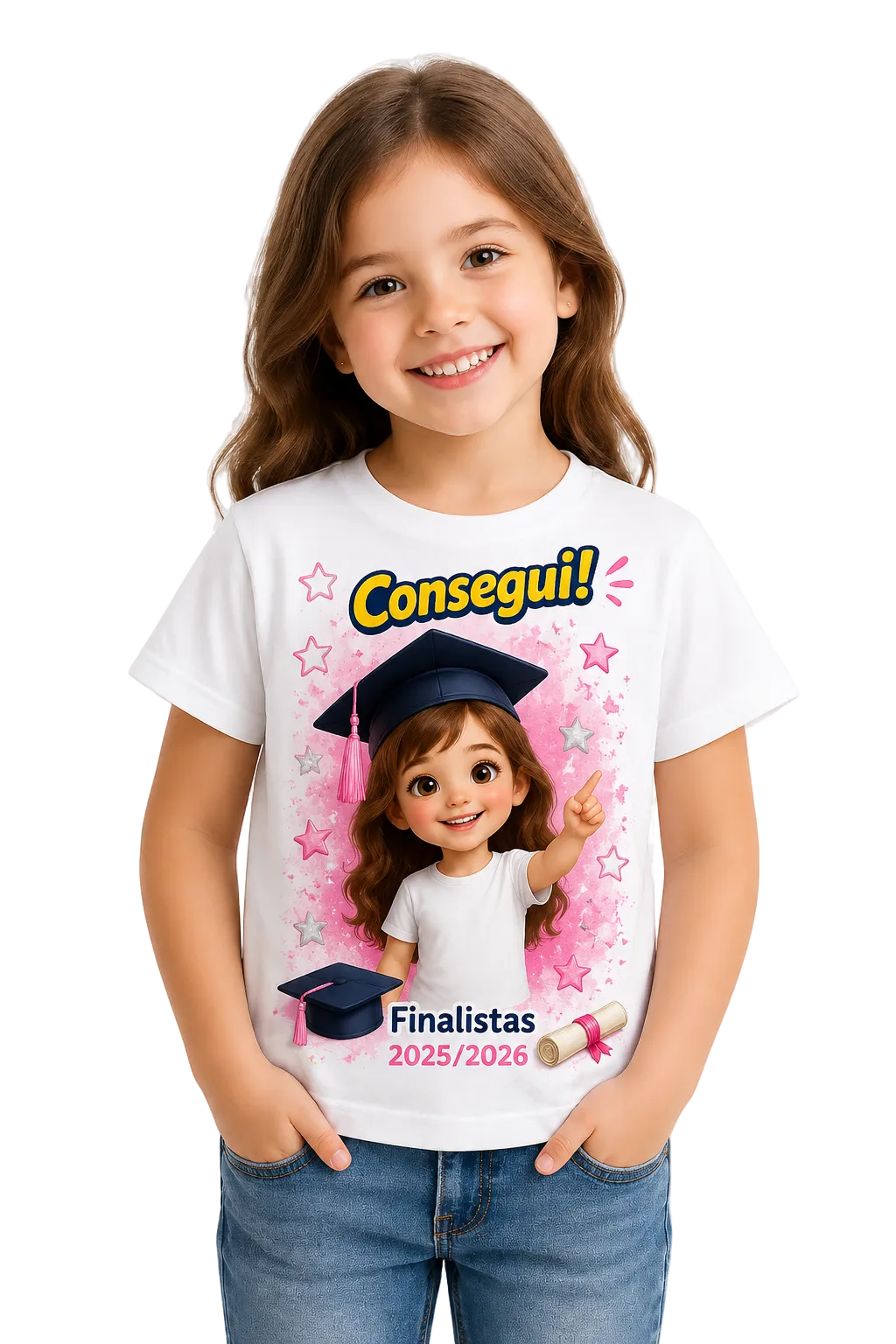 T-Shirt Finalistas com Foto – Presente Personalizado Único