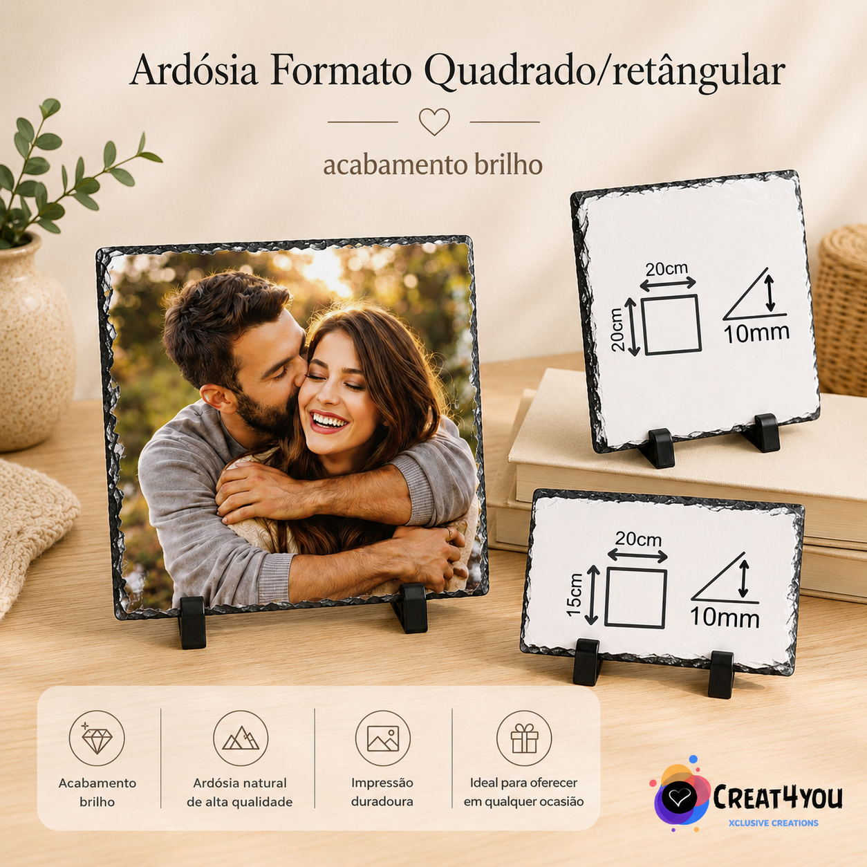 Quadro em Ardósia Personalizado | Cria Memórias Únicas