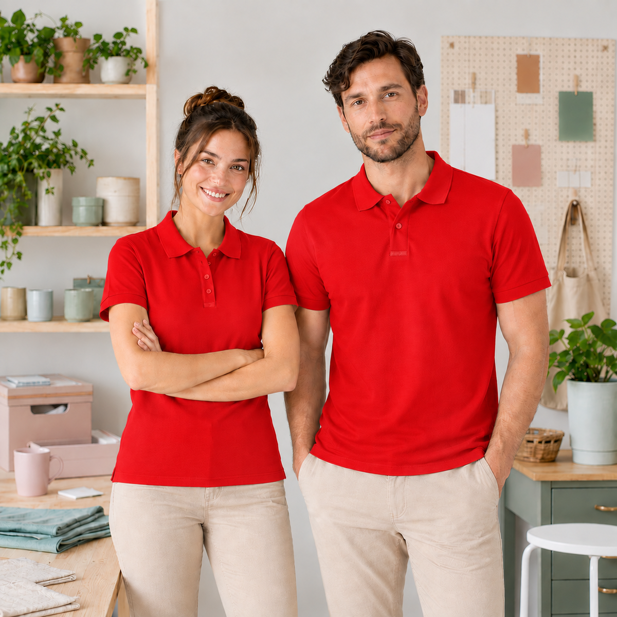 Polo com logótipo Creat4you — personalização em dourado, prateado ou a cores