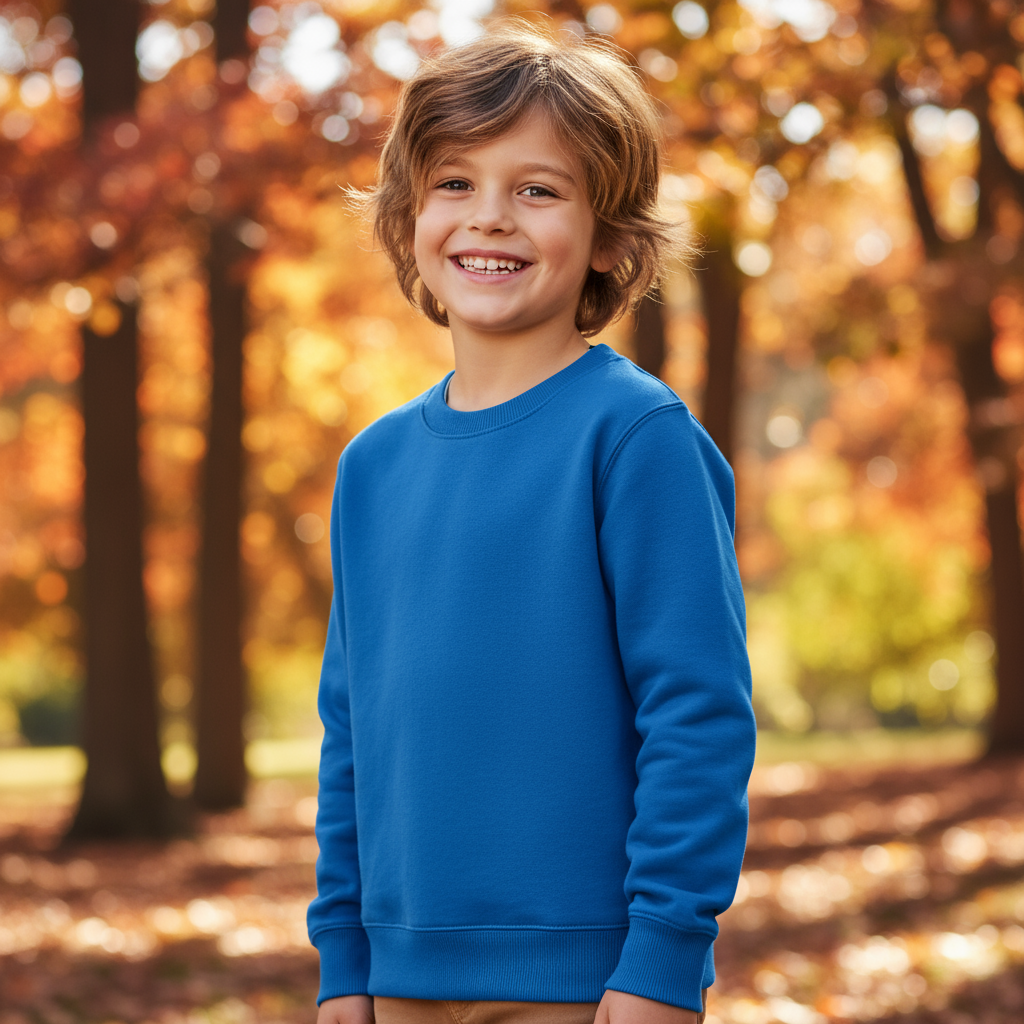 Criança com sweatshirt - detalhes do produto