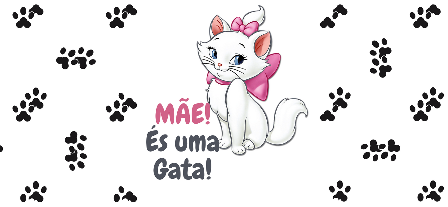 Caneca com Base de Cortiça "Mãe Gata"